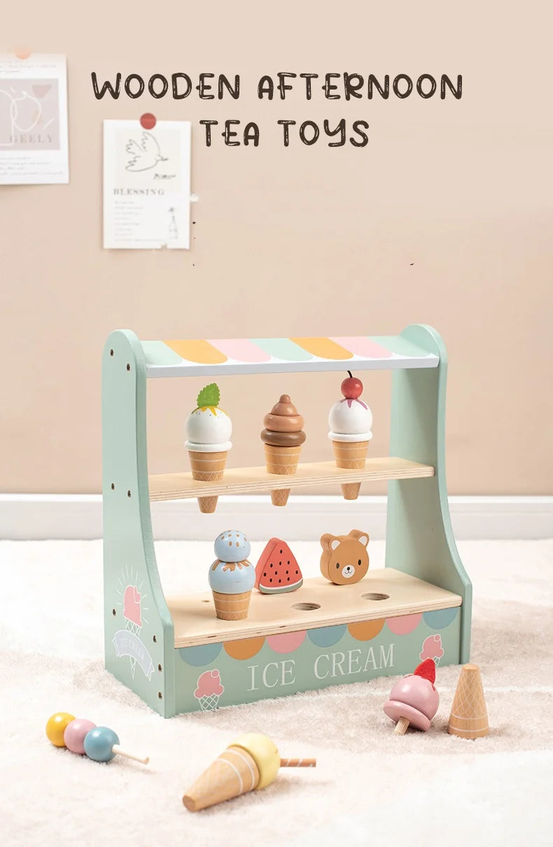Montessori Wooden Ice Cream Counter