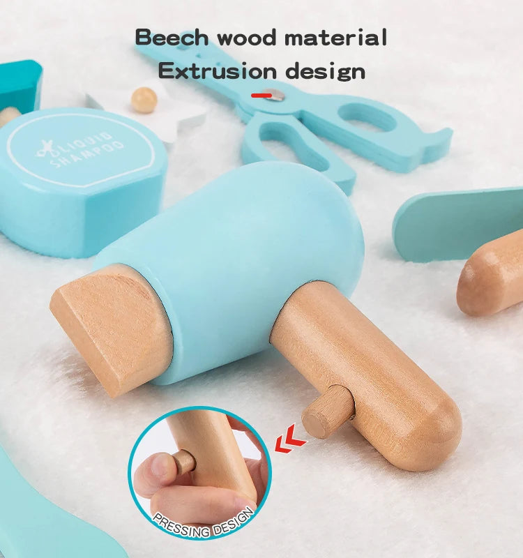 Montessori Wooden Hair Stylist Set