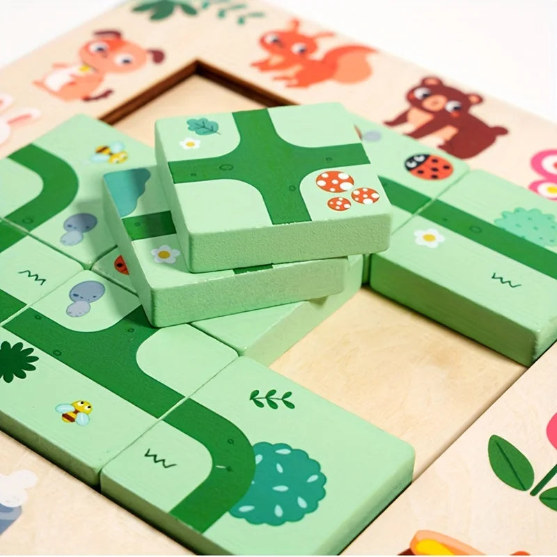 Montessori Wooden Maze Puzzle