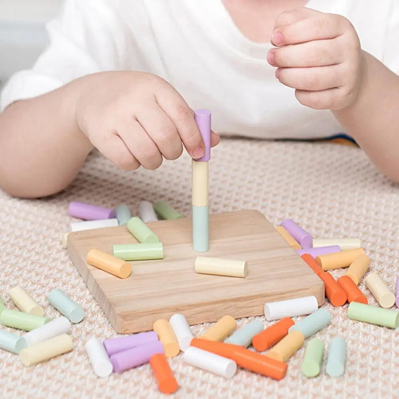 Montessori Wooden Color Matching Plugboard