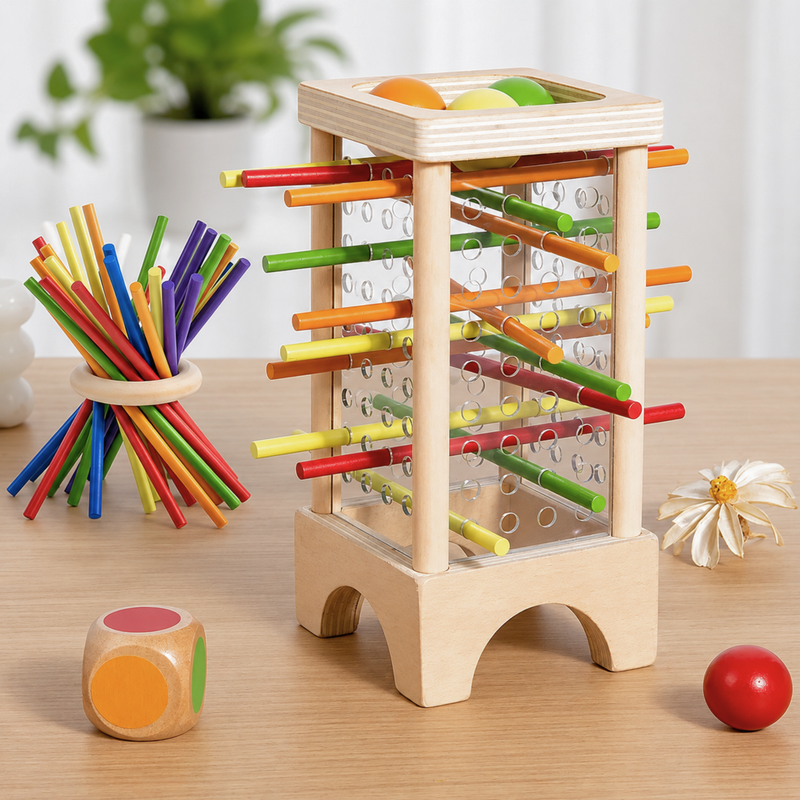 Montessori Wooden Stick Drop Game