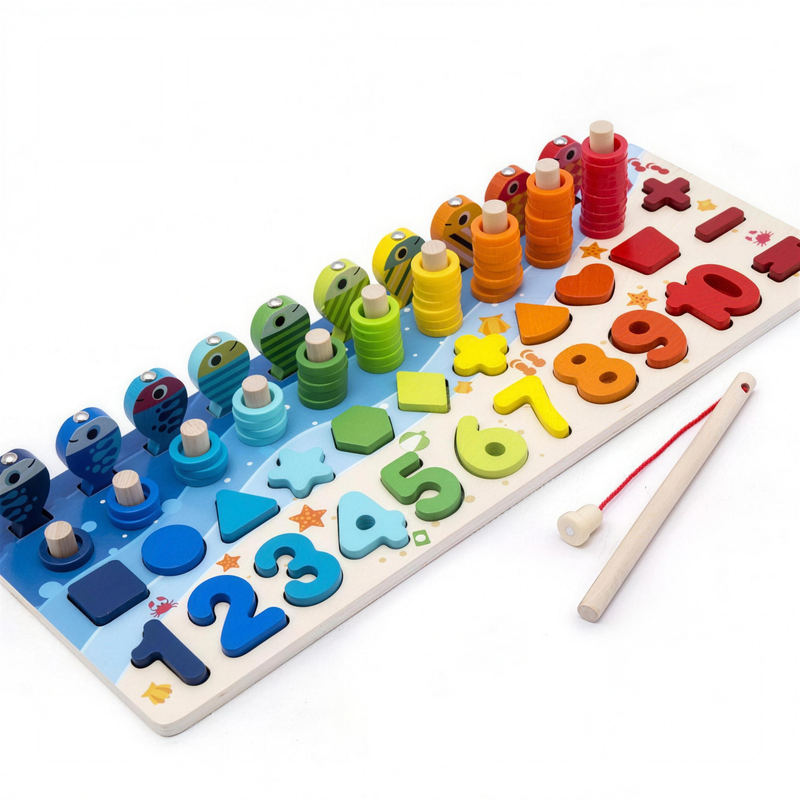 Montessori Wooden Math Fishing Board