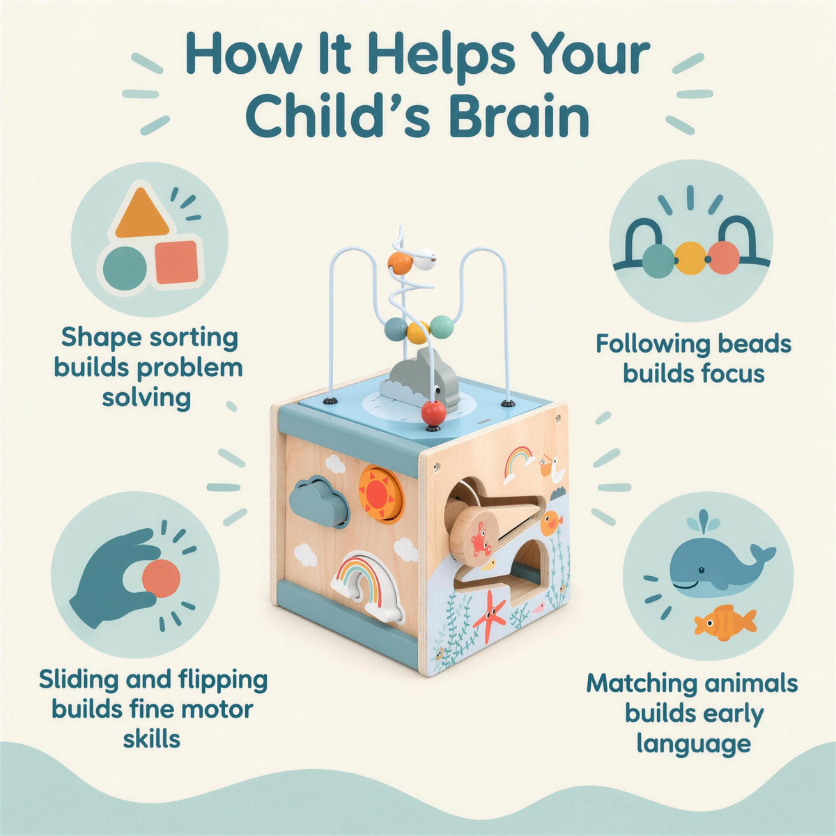 How the wooden activity cube helps a child's brain