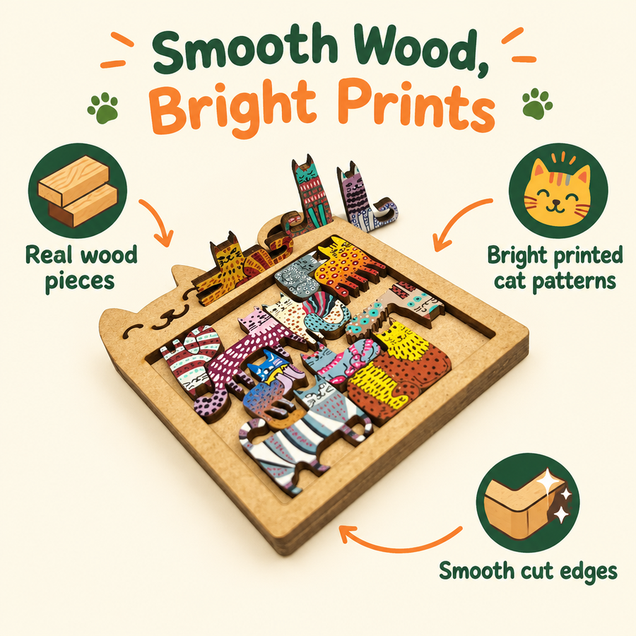 Smooth wood and bright prints infographic