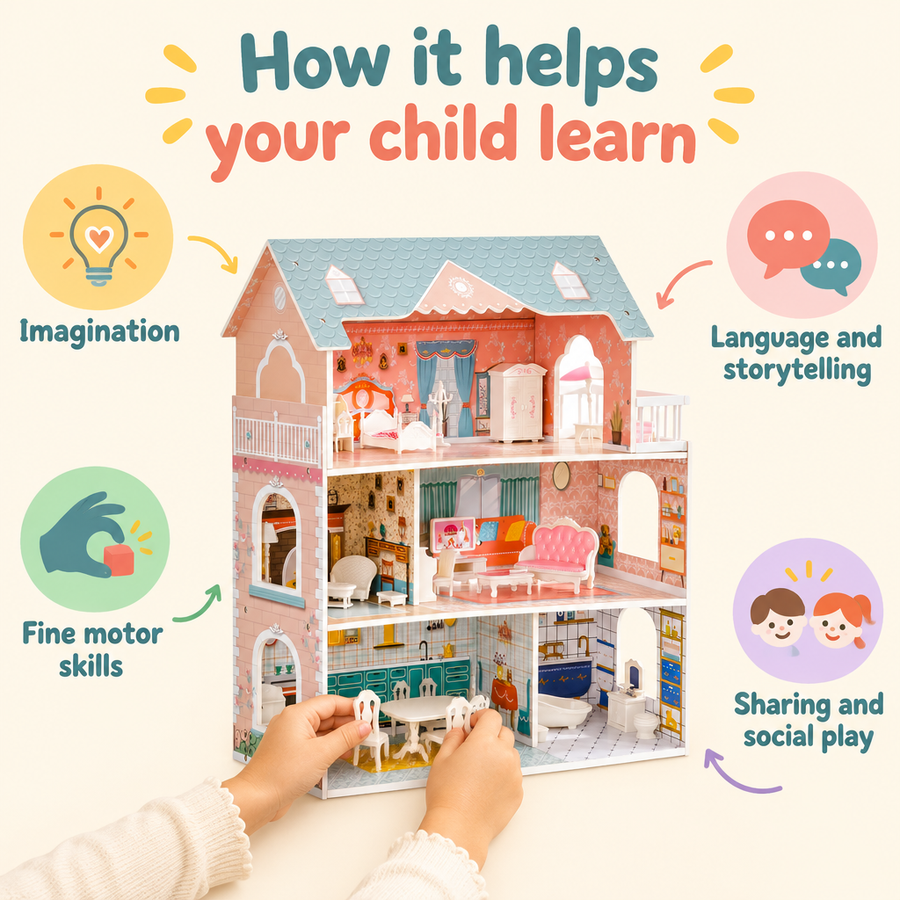 How the dollhouse helps your child learn