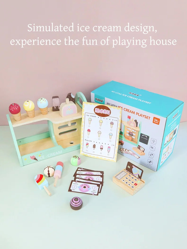 Montessori Wooden Ice Cream Counter