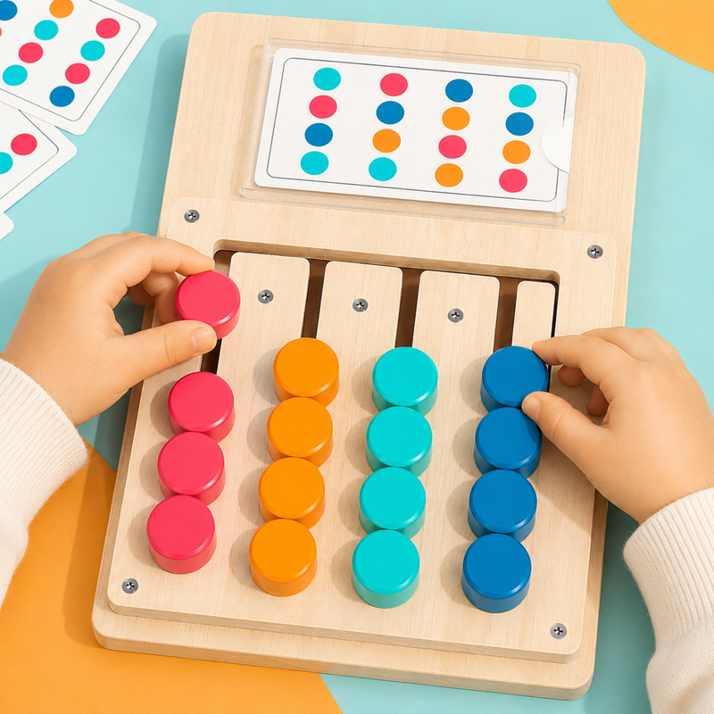 Montessori Wooden Color Matching Board