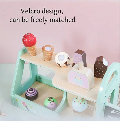 Montessori Wooden Ice Cream Counter