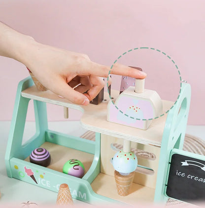 Montessori Wooden Ice Cream Counter