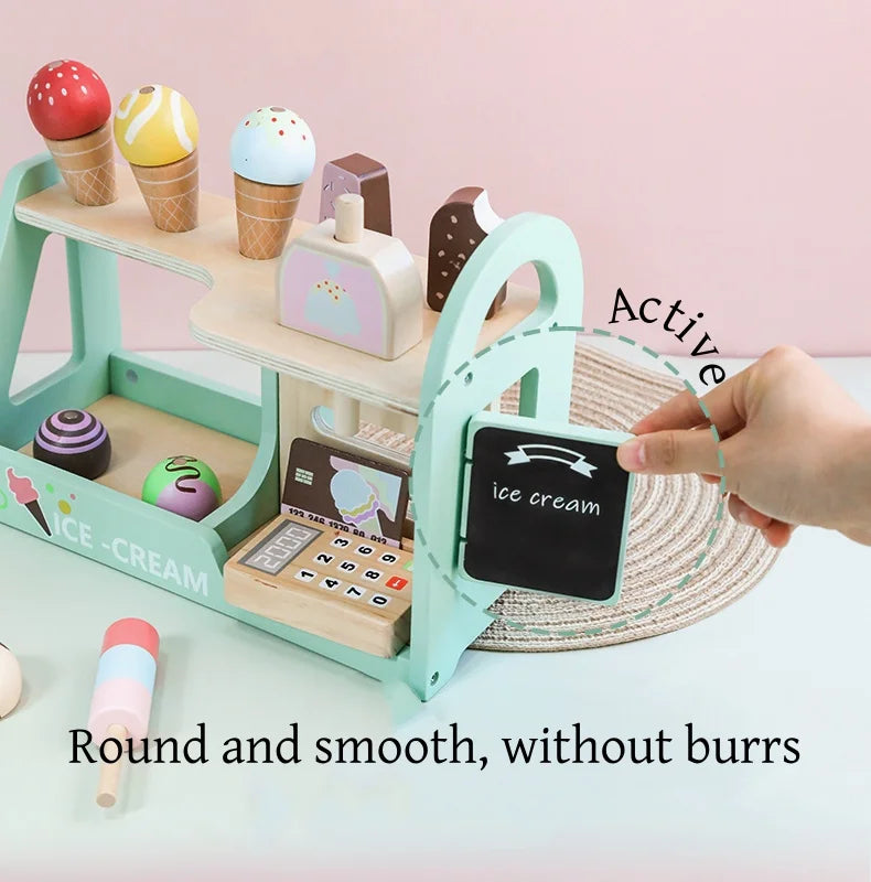 Montessori Wooden Ice Cream Counter
