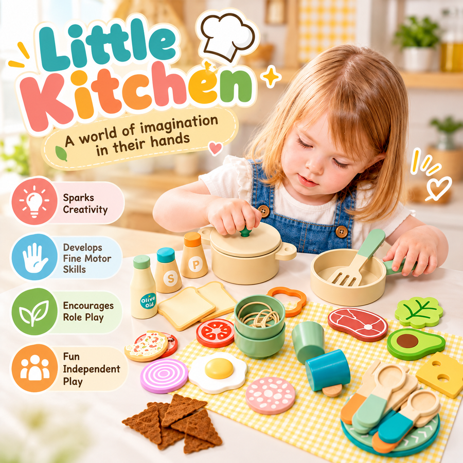 Montessori Wooden Cooking Set