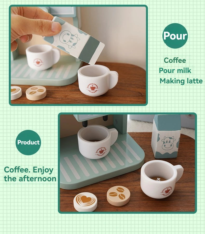 Montessori Wooden Coffee Maker Set