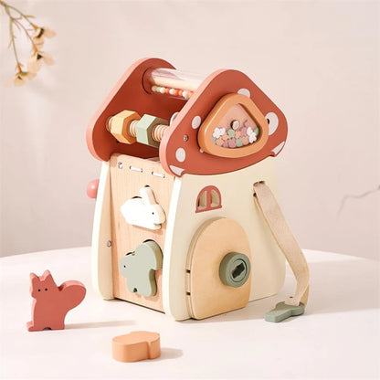 Montessori Wooden Mushroom House Toy