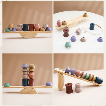 Montessori Wooden Forest Stacking Blocks
