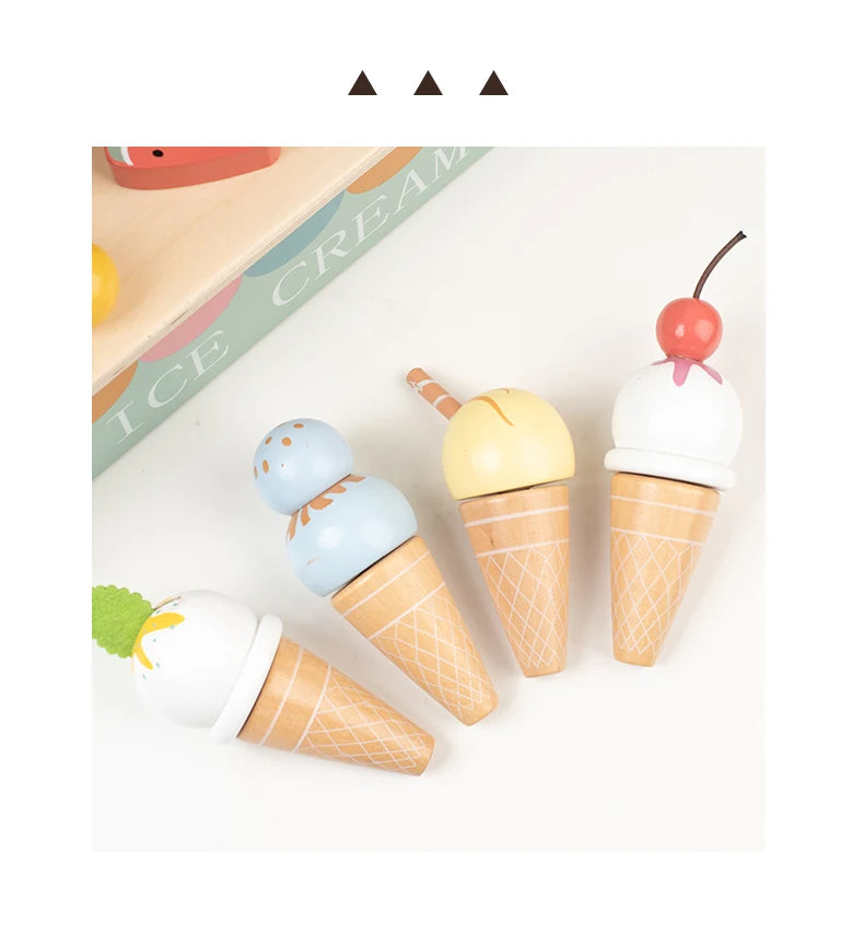 Montessori Wooden Ice Cream Counter