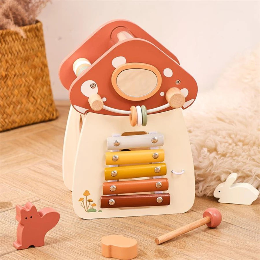 Montessori Wooden Mushroom House Toy