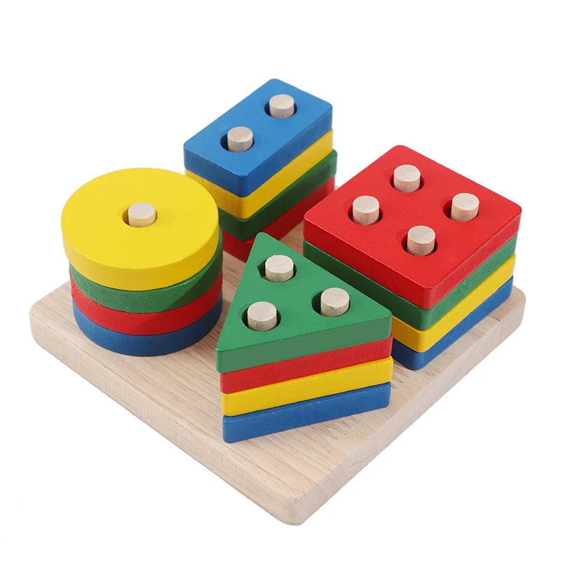 Wooden Peg Puzzle Board