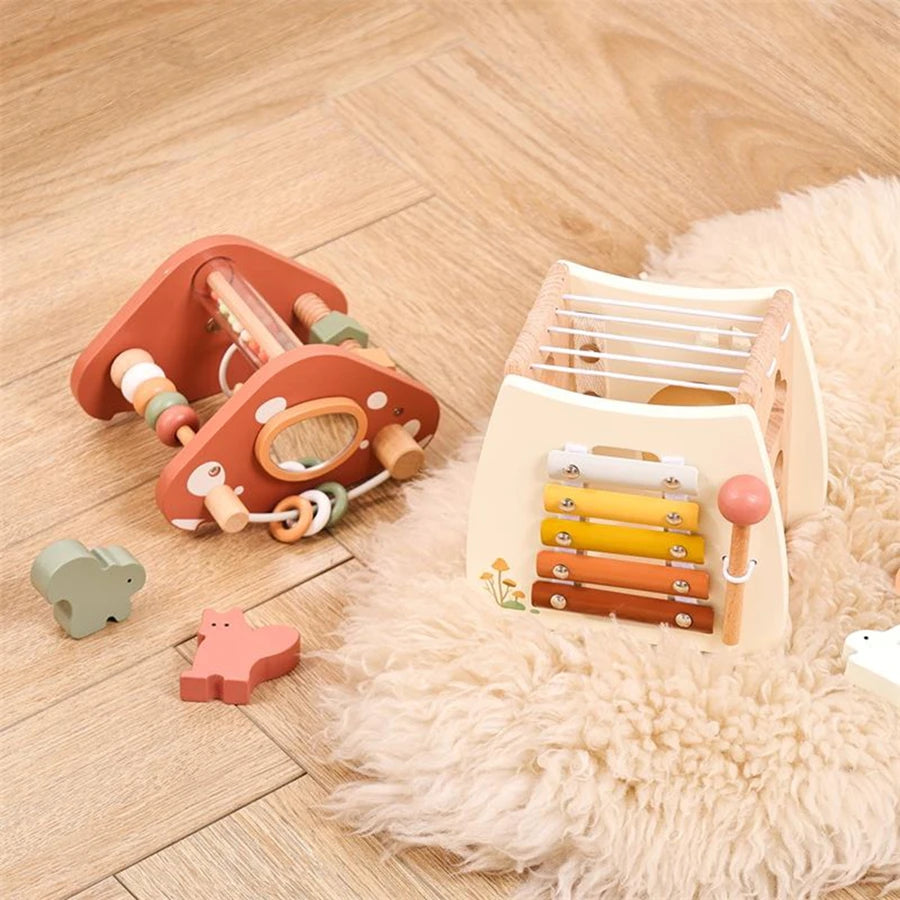 Montessori Wooden Mushroom House Toy