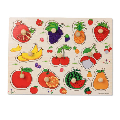 Wooden Peg Puzzle Board
