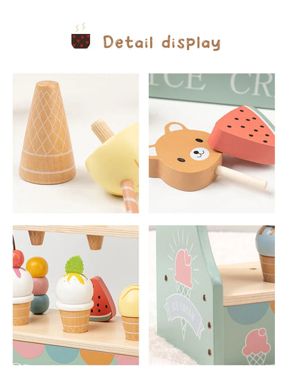 Montessori Wooden Ice Cream Counter