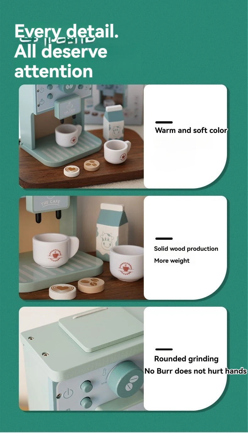 Montessori Wooden Coffee Maker Set