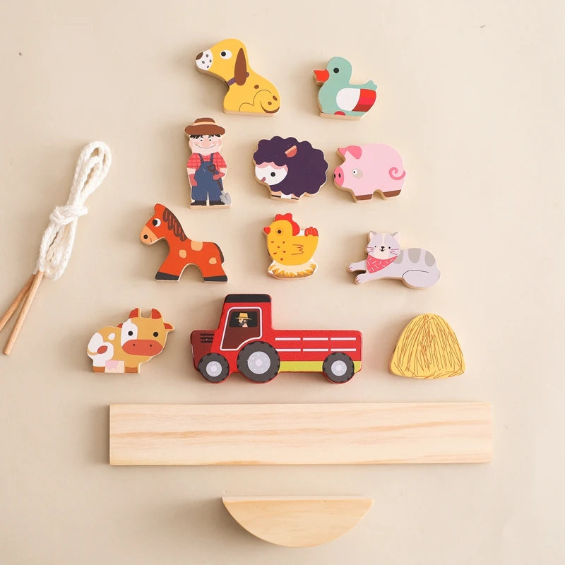 Montessori Wooden Forest Stacking Blocks