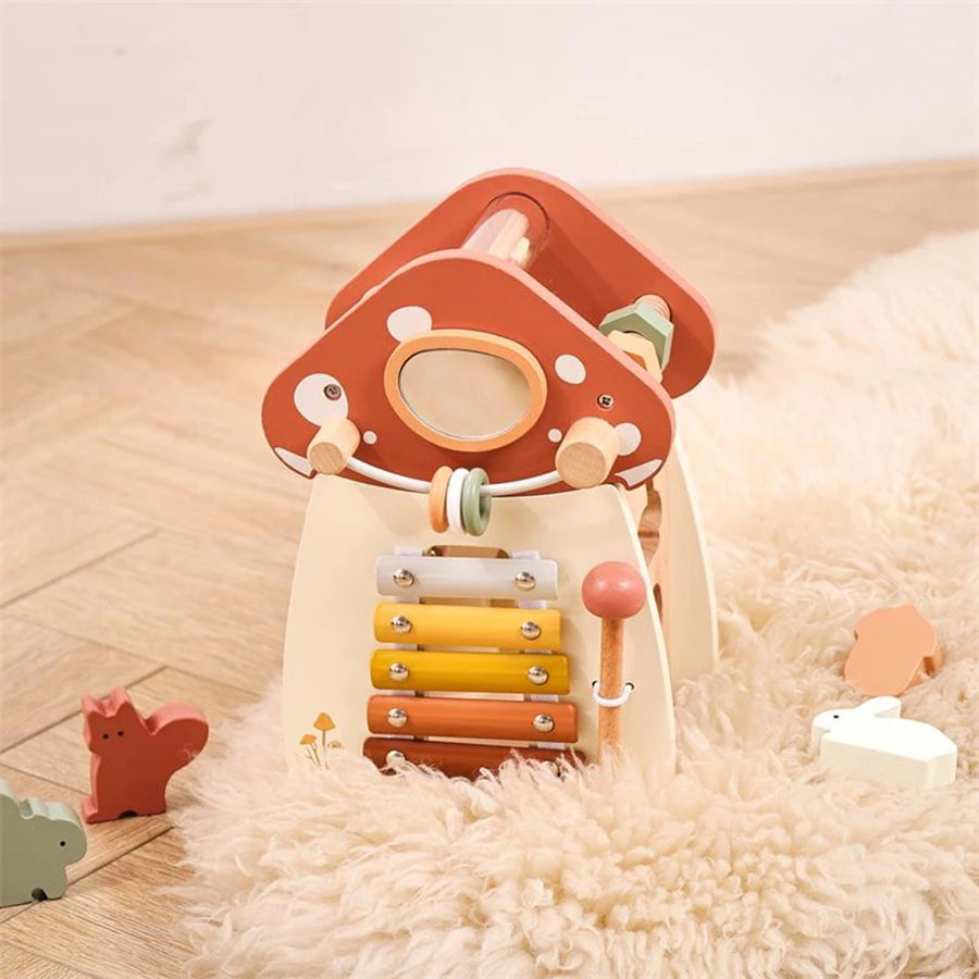 Montessori Wooden Mushroom House Toy