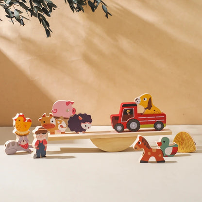 Montessori Wooden Forest Stacking Blocks