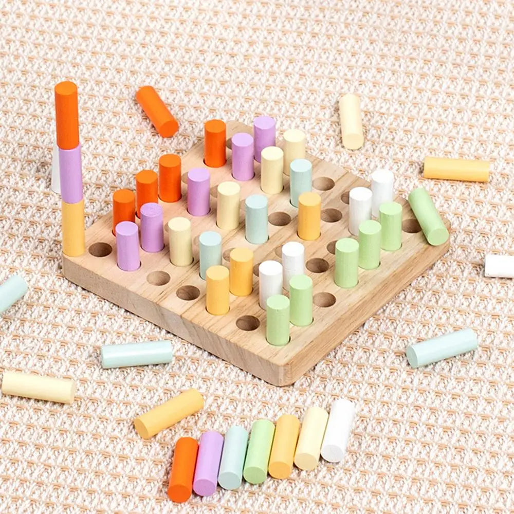 Montessori Wooden Color Matching Plugboard