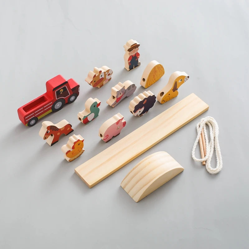 Montessori Wooden Forest Stacking Blocks