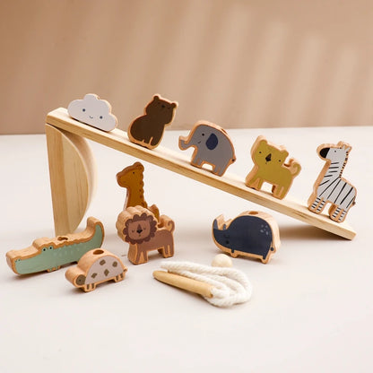 Montessori Wooden Forest Stacking Blocks