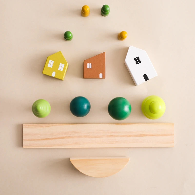 Montessori Wooden Forest Stacking Blocks