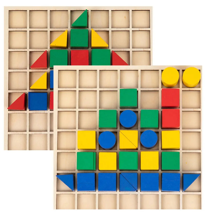 Montessori Wooden Creative Blocks Puzzle
