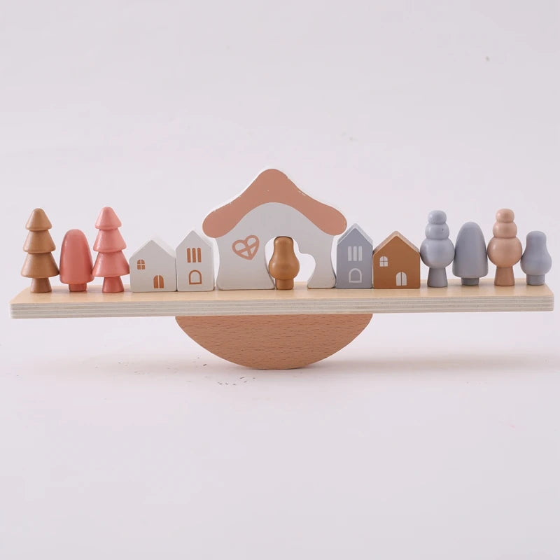 Montessori Wooden Forest Stacking Blocks