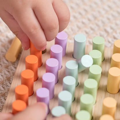 Montessori Wooden Color Matching Plugboard