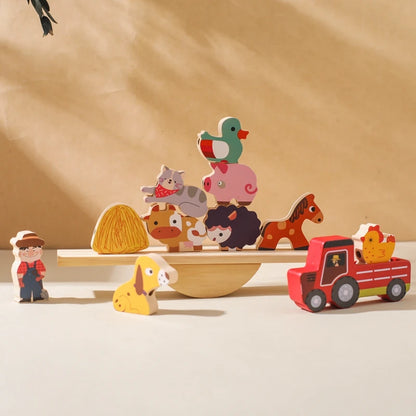 Montessori Wooden Forest Stacking Blocks
