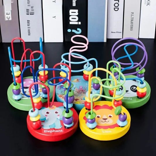 Wooden Bead Maze Roller Coaster