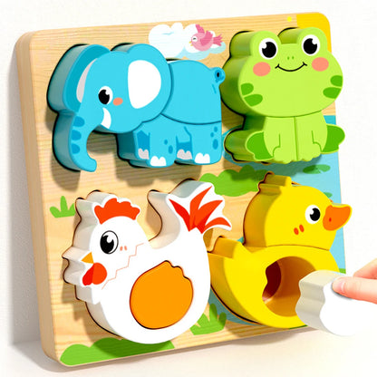 4-in-1 Stacking Animal Puzzle