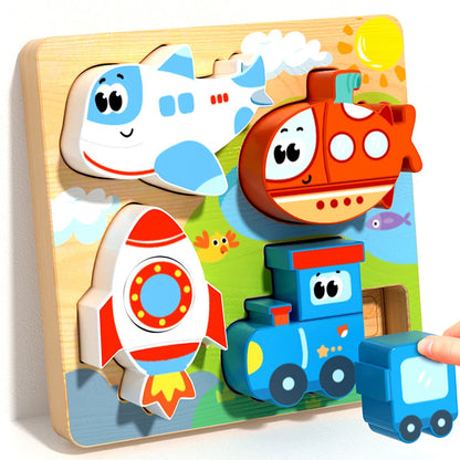 4-in-1 Stacking Animal Puzzle