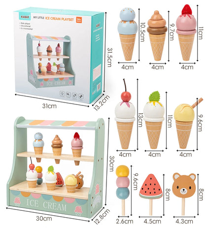 Montessori Wooden Ice Cream Counter