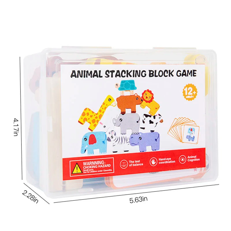 Montessori Wooden Animal Stacking Blocks