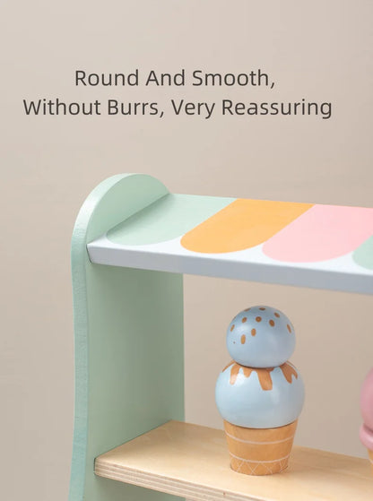 Montessori Wooden Ice Cream Counter