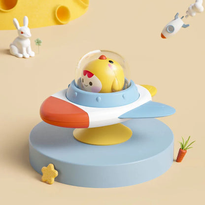 Montessori Spinning Suction Bath Toy, Sensory Rattle for Babies and Toddlers