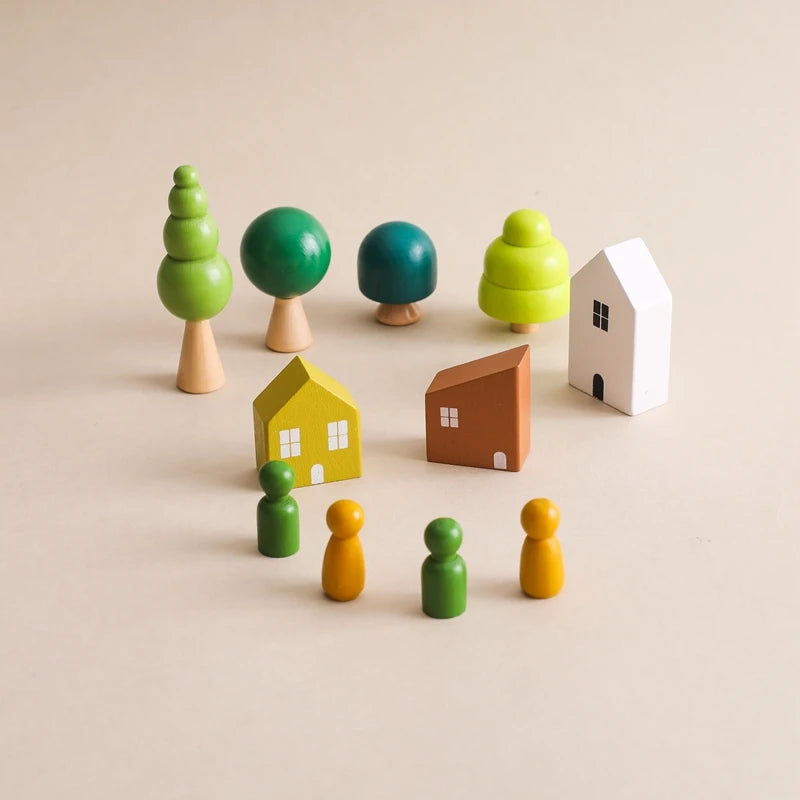 Montessori Wooden Forest Stacking Blocks