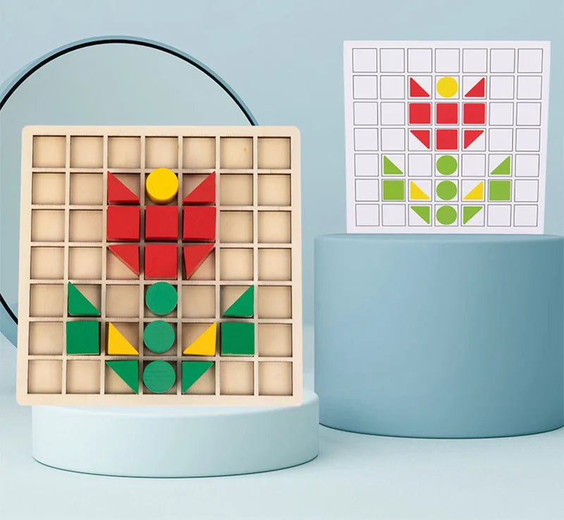Montessori Wooden Creative Blocks Puzzle
