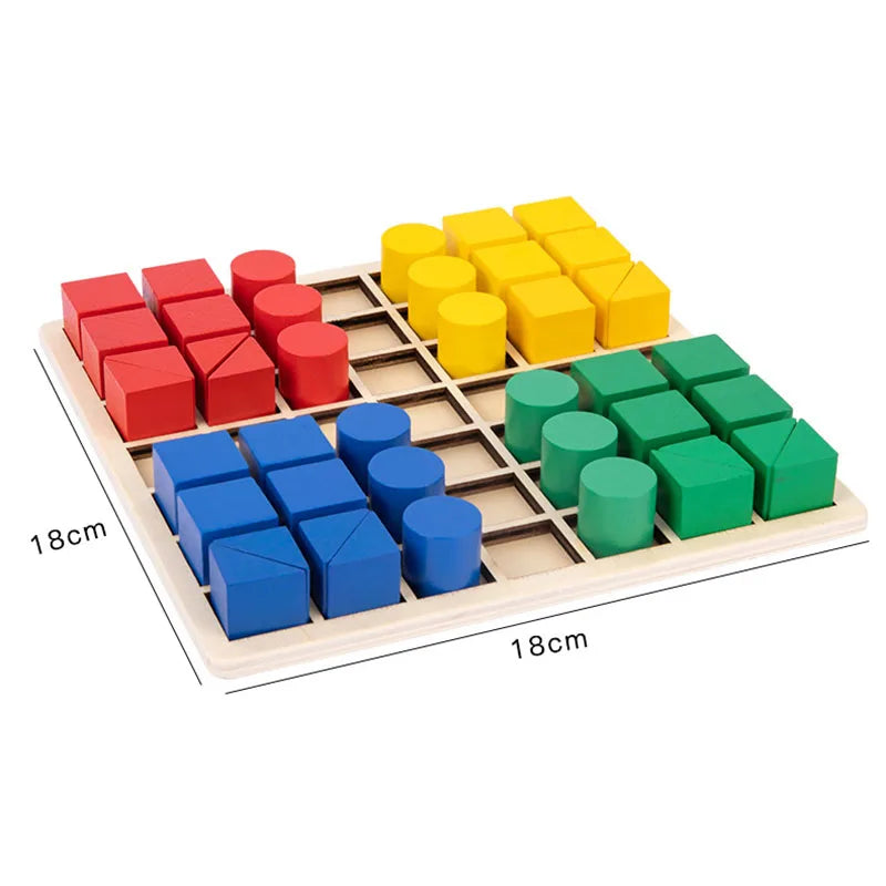 Montessori Wooden Creative Blocks Puzzle