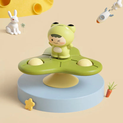 Montessori Spinning Suction Bath Toy, Sensory Rattle for Babies and Toddlers