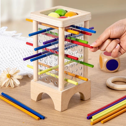 Montessori Wooden Stick Drop Game