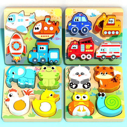 4-in-1 Stacking Animal Puzzle