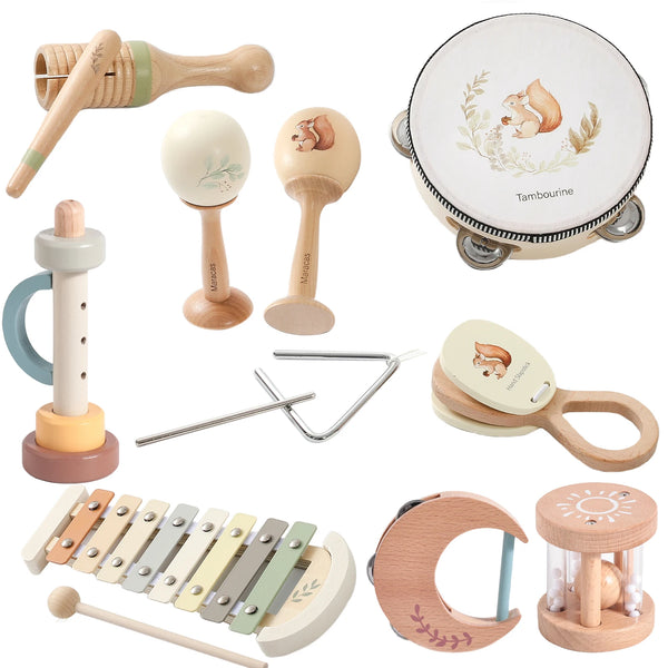 Wooden Musical Instrument Set